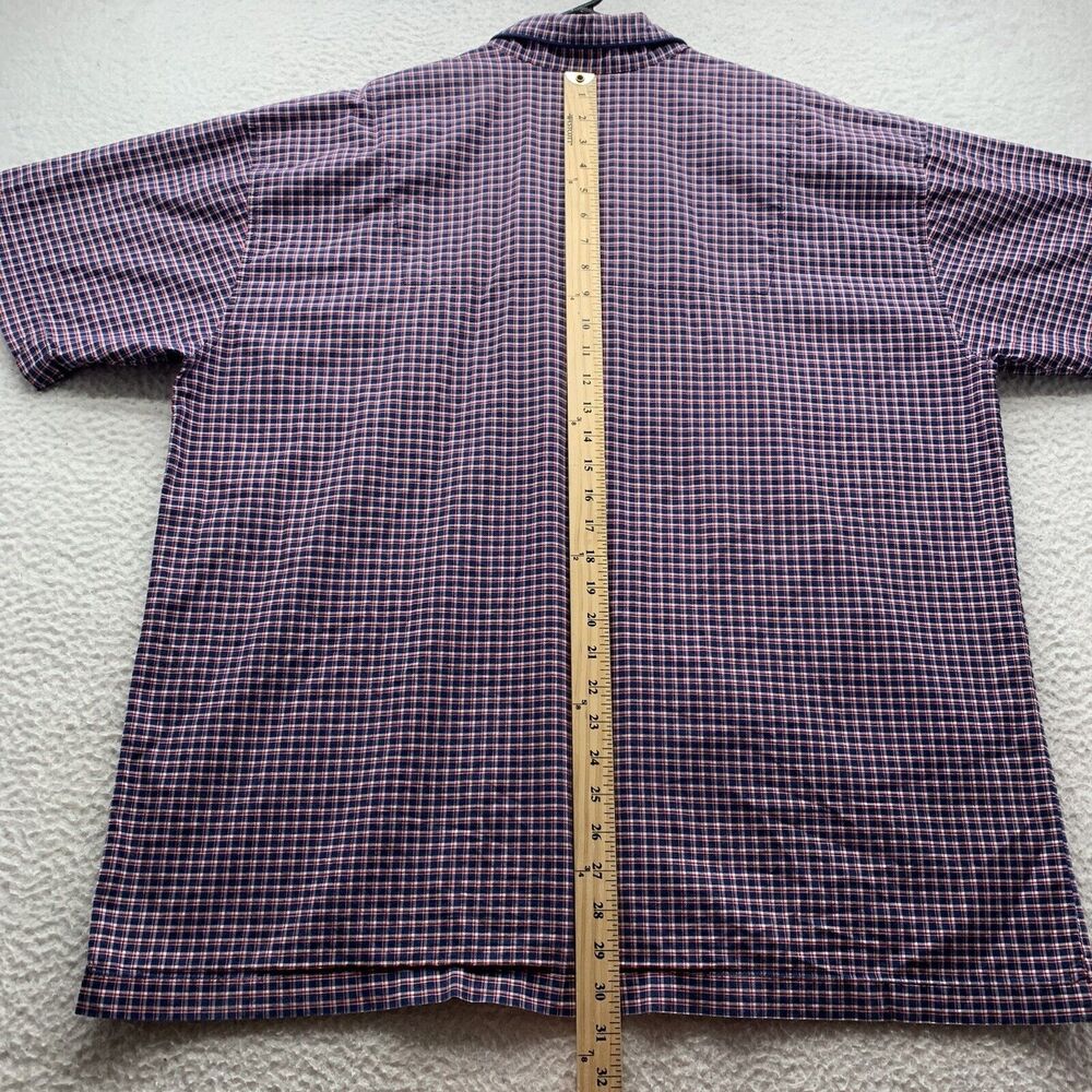 Polo Ralph‎ Lauren Shirt Mens XL Big Buttons Stretch Red Blue Plaid Dad Preppy - Picture 5 of 8